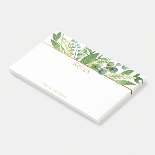 Post-it® Simplement Chic Green & Gold Foil Note Pad (Incliné)