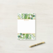 Post-it® Simplement Chic Green & Gold Foil Note Pad (Sur un bureau)