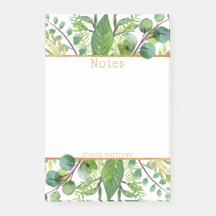 Post-it® Simplement Chic Green & Gold Foil Note Pad