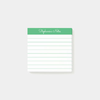 Post-it® Simplement Élégant Vert Personnalisé Ligné