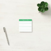 Post-it® Simplement Élégant Vert Personnalisé Ligné (Bureau)