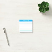 Post-it® Simplement Moderne Bleu Ciel Personnalisé Ligné (Bureau)