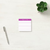 Post-it® Simplement Moderne Rose Foncé Personnalisé Ligné (Bureau)