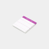 Post-it® Simplement Moderne Rose Foncé Personnalisé Ligné (Incliné)