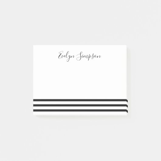 Post-it® Simples rayures minimalistes modernes (Devant)