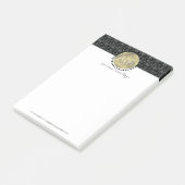 Post-it® Simuler un monogramme tribal moderne en aluminium (Incliné)