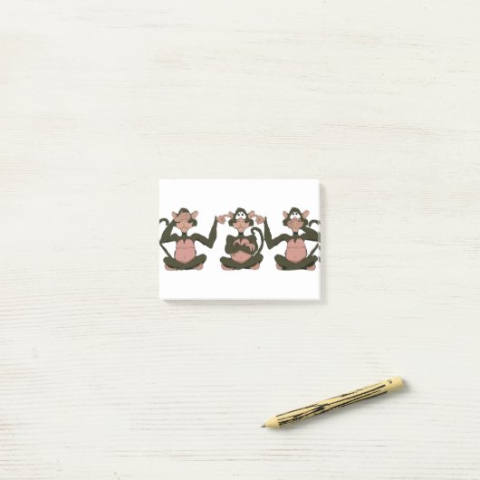 POST-IT® SINGE 3 SAGE (Sur un bureau)