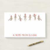 Post-it® Singe doux et idiot de chaussette personnalisé (Sur un bureau)