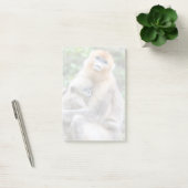 Post-it® Singe nez retroussé doré avec bébé (Bureau)