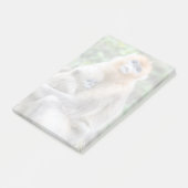 Post-it® Singe nez retroussé doré avec bébé (Incliné)