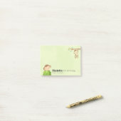 Post-it® Singes Jouant et mignon anniversaire Merci (Sur un bureau)