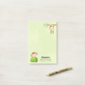 Post-it® Singes Jouant et mignon anniversaire Merci (Sur un bureau)