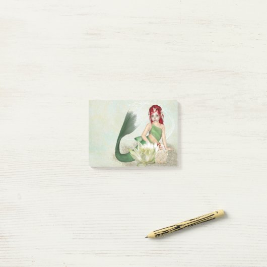 Post-it® Sirène À Fleur (Sur un bureau)