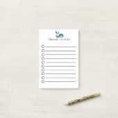 Post-it® Sirène bleue personnalisable (Sur un bureau)