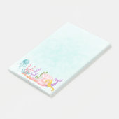 Post-it® Sirène et méduse sous l'aquarelle de mer Post- (Incliné)