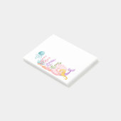 Post-it® Sirène et méduse sous l'aquarelle marine (Incliné)