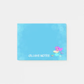 Post-it® Sirène Étincelante Avec Lunettes De Vue Nom Lire (Devant)