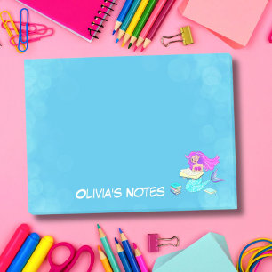 Post-it® Sirène Étincelante Avec Lunettes Nom Lu 