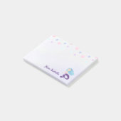 Post-it® Sirène Princesse Pastel Turquoise et Violet (Incliné)