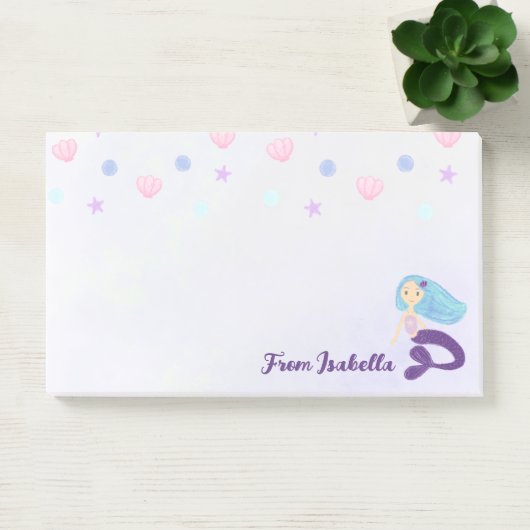 Post-it® Sirène Princesse Pastel Turquoise & Violet (Bureau)