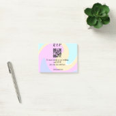 Post-it® Site web de mariage rsvp q r code ajouter nom text (Bureau)