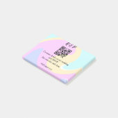 Post-it® Site web de mariage rsvp q r code ajouter nom text (Incliné)