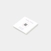 Post-it® site web de mariage violet rose scan QR circulaire (Incliné)
