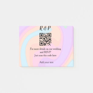 Post-it® site web mariage rsvp q r code ajouter nom texte