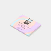 Post-it® site web mariage rsvp q r code ajouter nom texte (Incliné)