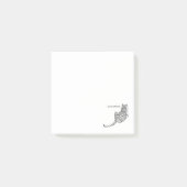 Post-it® Sitting Tiger composé de Black Scribbles (Devant)