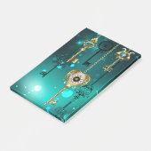 Post-it® Skeleton Keys on Green Background (Incliné)