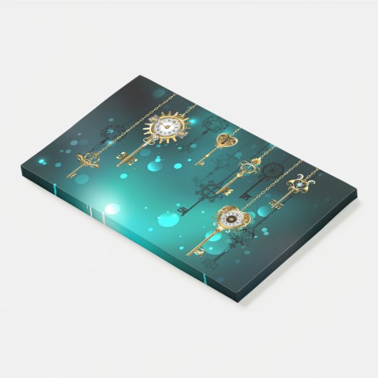 Post-it® Skeleton Keys on Green Background (Incliné)