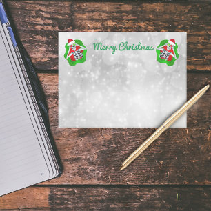 Post-it® Skeletons de Noël Rouge Vert éclaboussures Blanc