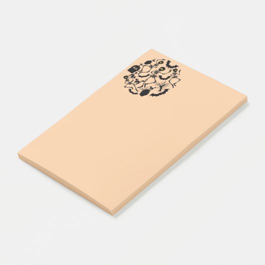 Post-it® Skeletons d'Halloween Macabre Dance (Incliné)