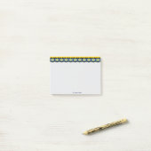 Post-it® Sky Blue And Sunshine Yellow Floral (Sur un bureau)