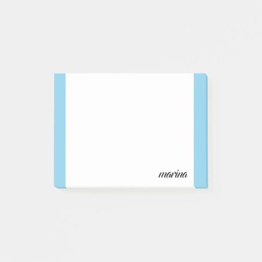 Post-it® Sky Blue Clean Professional Nom simple (Devant)
