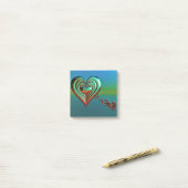 Post-it® Sky High Hearts (Sur un bureau)