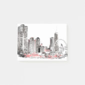 Post-it® Skyline de Chicago moderne (Devant)