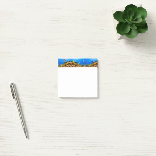 Post-it® SlipperyJoe's Fish Pride tropicale vert bleu pourp (Bureau)