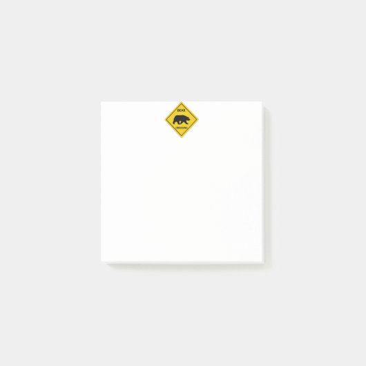 Post-it® SlipperySignal de passage de l'ours de Joe silhoue (Devant)