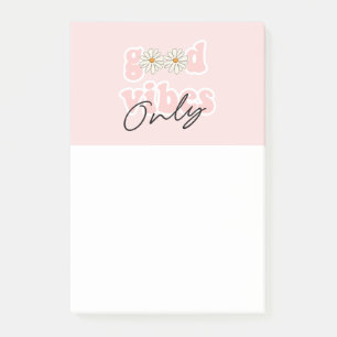 Post-it® Slogan hippie des années 70 de Good Vibes
