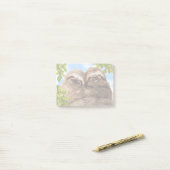 Post-it® Sloth Couple (Sur un bureau)