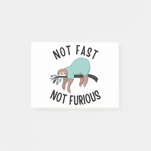 Post-it® Sloth Pas Rapide Pas Furieux (Devant)