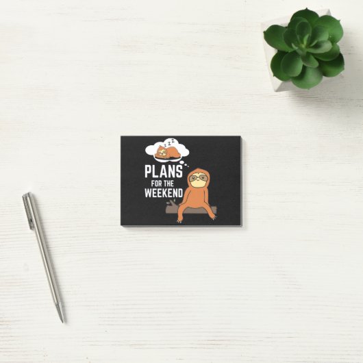 Post-it® Sloth Plans Pour Le Week-End (Bureau)
