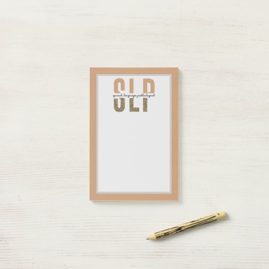 Post-it® SLP Pathologiste de la langue de parole Cheetah (Sur un bureau)