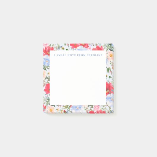 Post-it® Small Sticky Note Floral Post-It Notes (Devant)