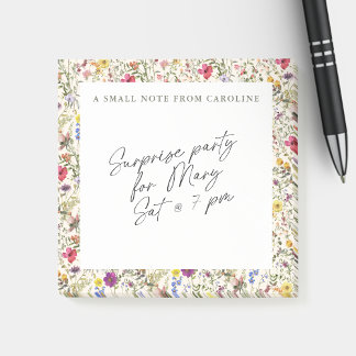 Post-it® Small Sticky Notepad Wildflower Watercolor Floral