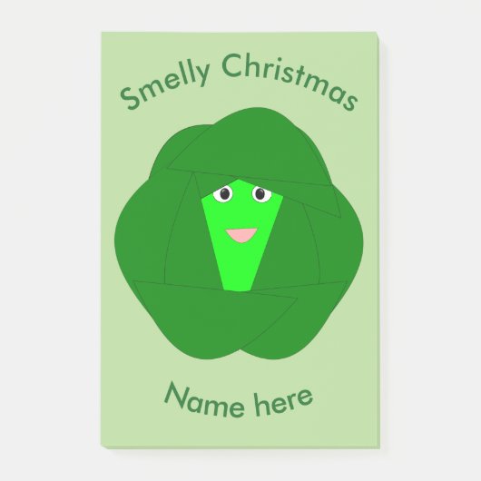 Post-it® Smelly Christmas Brussels Sprout Post it notes Pad (Devant)