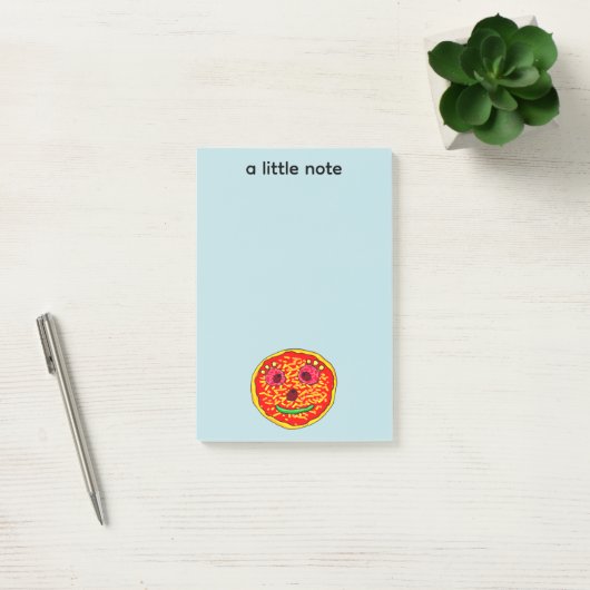 Post-it® Smiling Pizza Face Illustration Design (Bureau)