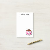 Post-it® Smiling Sprinkle Donut Character Art (Sur un bureau)